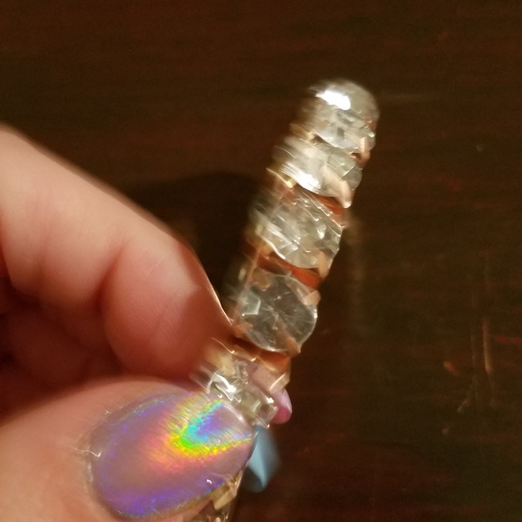 Silver rhinestone sparkle faux diamond bracelet - Picture 5 of 8